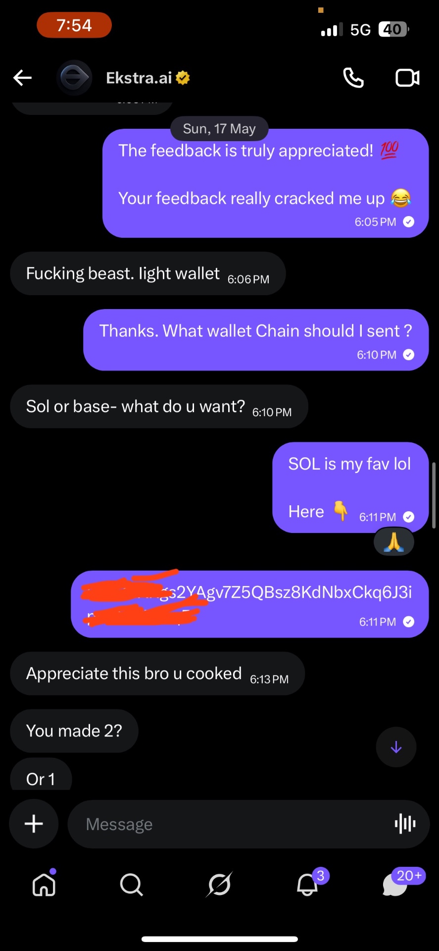 Ekstra.ai payment confirmation